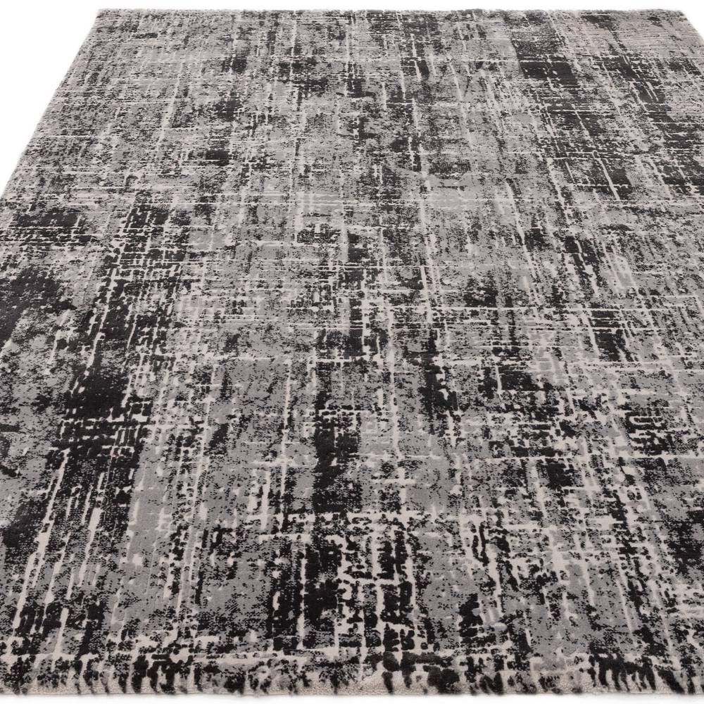 Kuza 080x150cm Abstract Black Rug