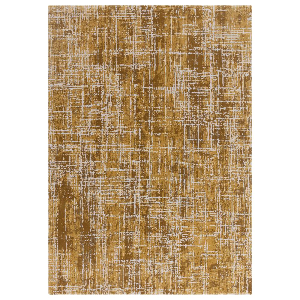 Kuza 160x230cm Abstract Gold Rug