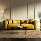Kuza 200x290cm Abstract Gold Rug