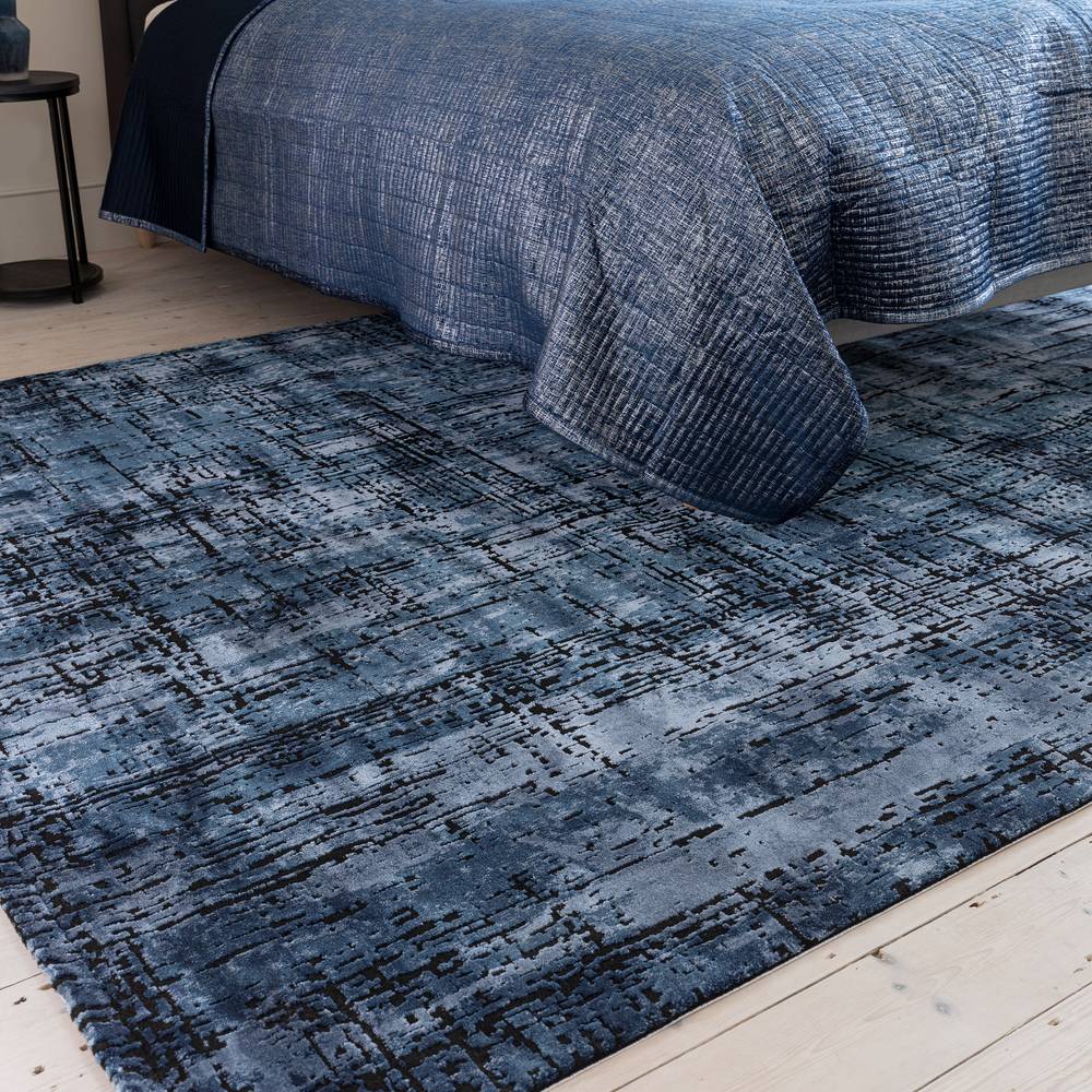 Kuza 200x290cm Abstract Navy Rug