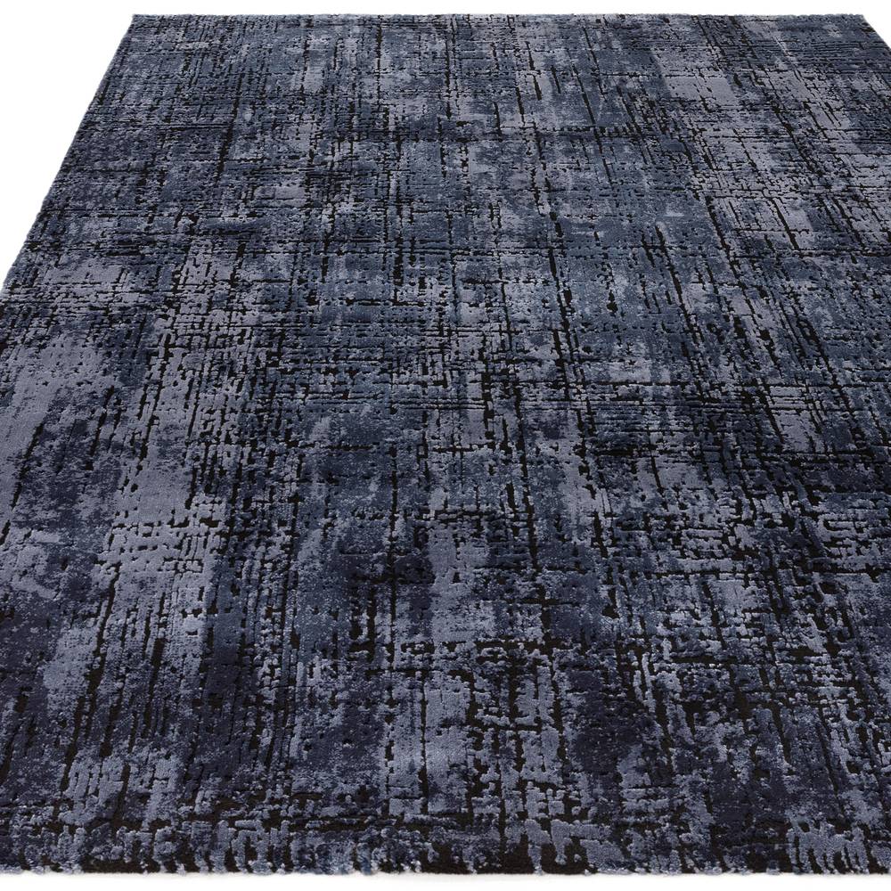 Kuza 120x170cm Abstract Navy Rug