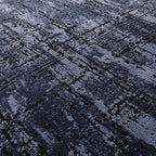 Kuza 080x150cm Abstract Navy Rug