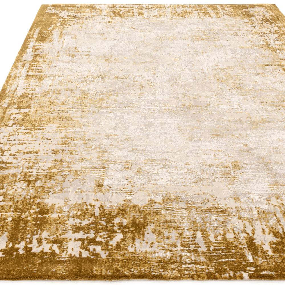 Kuza 200x290cm Border Gold Rug