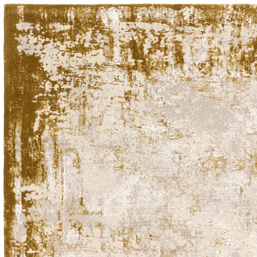 Kuza 200x290cm Border Gold Rug