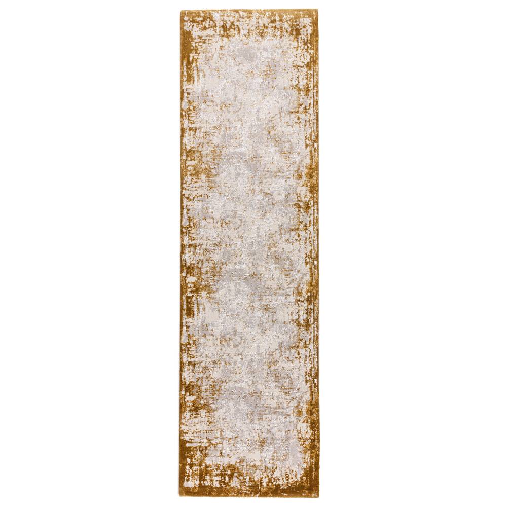 Kuza 066x240cm Border Gold Rug