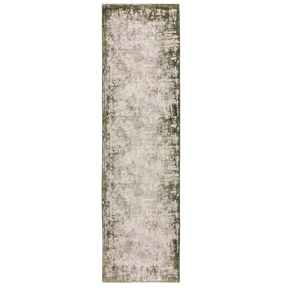 Kuza 240x340cm Border Green Rug