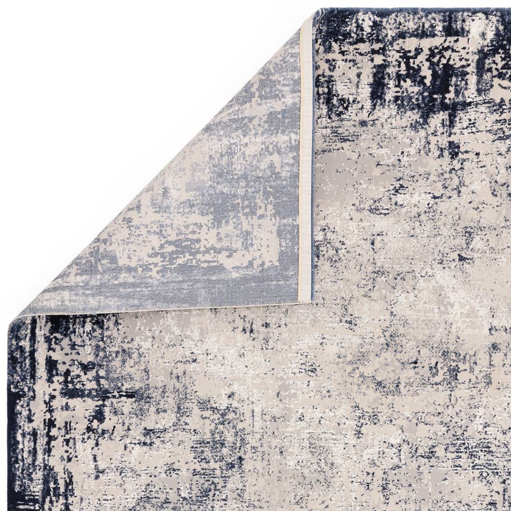 Kuza 160x230cm Border Navy Rug
