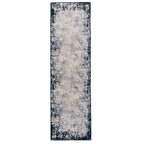 Kuza 160x230cm Border Navy Rug
