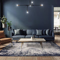 Kuza 200x290cm Border Navy Rug