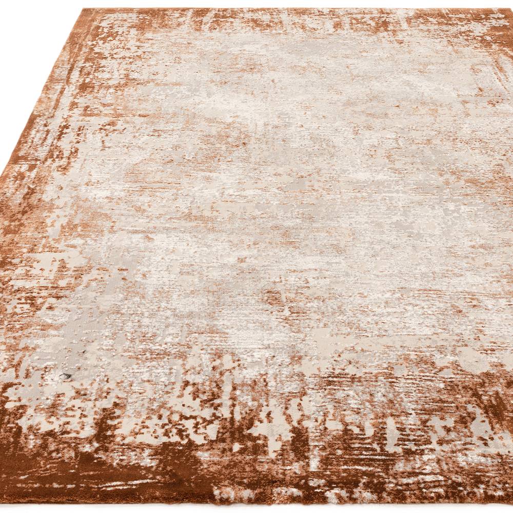 Kuza 200x290cm Border Terracotta Rug