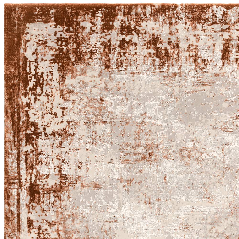 Kuza 240x340cm Border Terracotta Rug