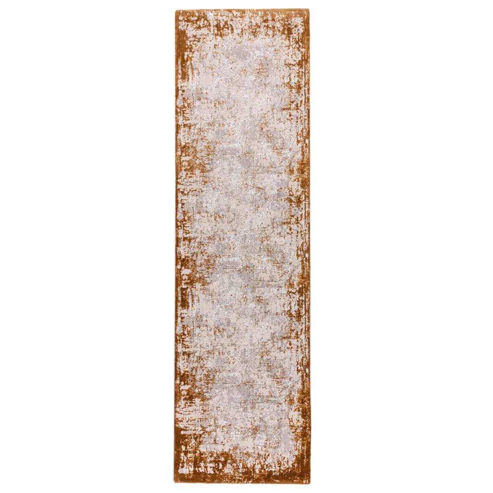 Kuza 066x240cm Border Terracotta Rug