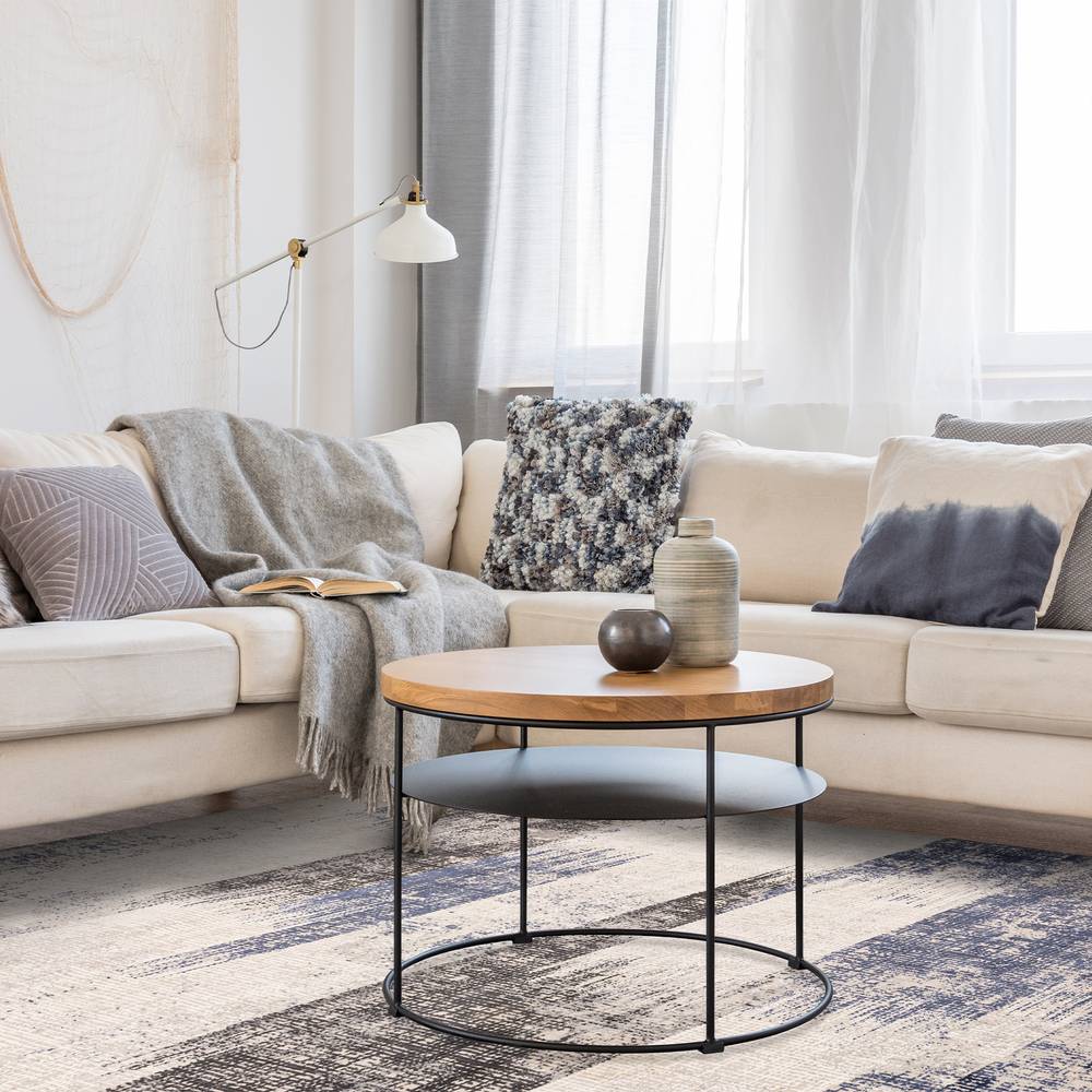 Kuza 120x170cm Lines Blue Rug