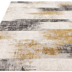Kuza 200x290cm Lines Gold Rug