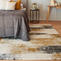 Kuza 200x290cm Lines Gold Rug