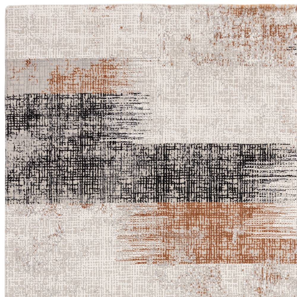 Kuza 080x150cm Lines Terracotta Rug