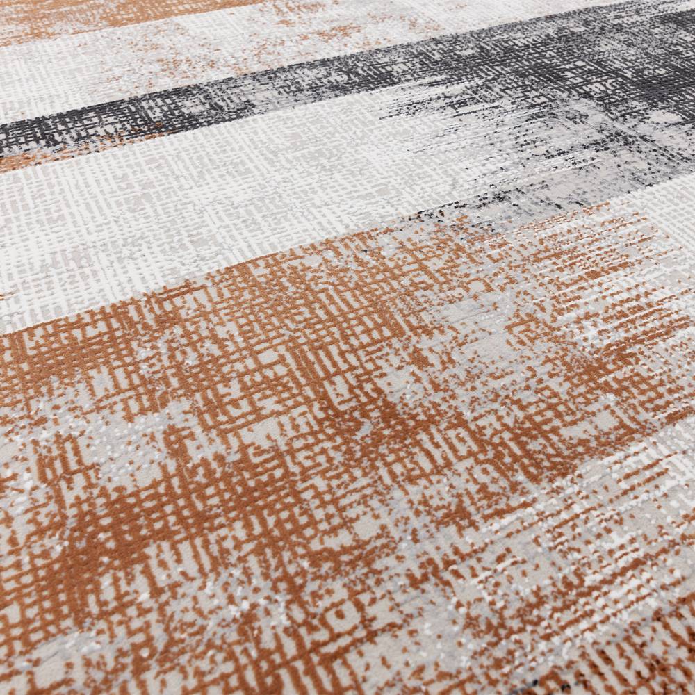 Kuza 120x170cm Lines Terracotta Rug