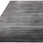 Kuza 080x150cm Plain Stripe Charcoal Rug