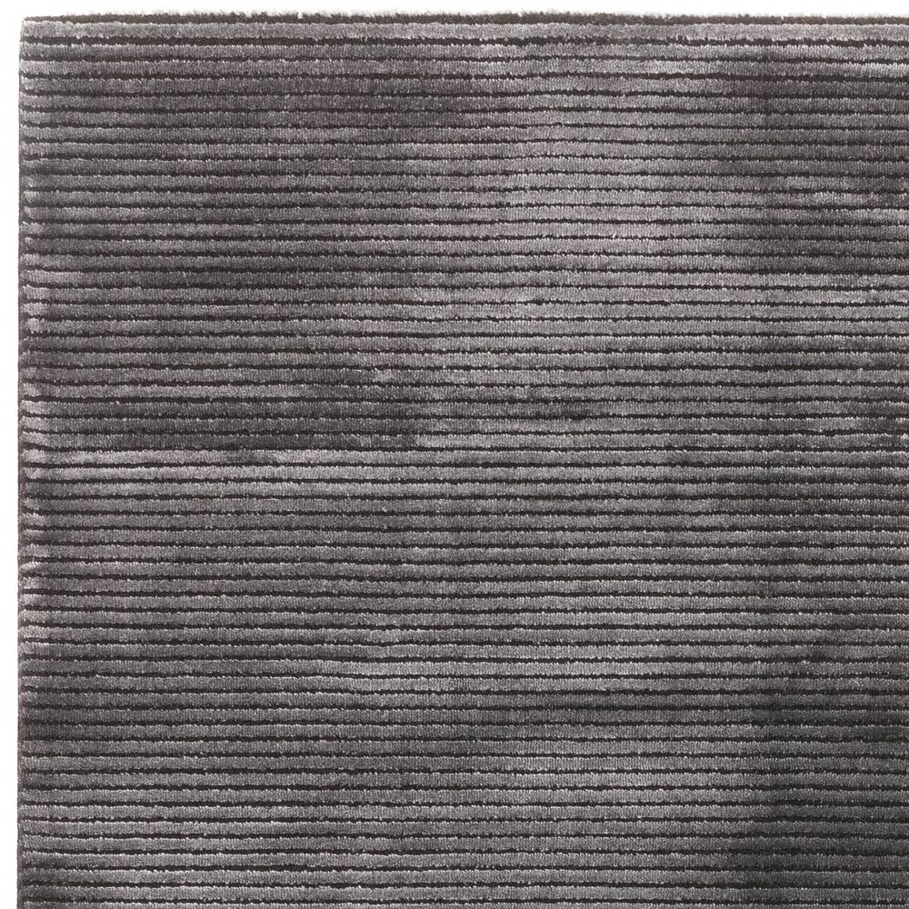 Kuza 120x170cm Plain Stripe Charcoal Rug