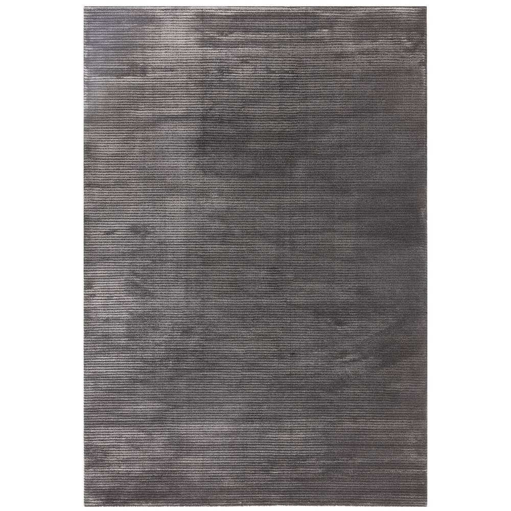 Kuza 080x150cm Plain Stripe Charcoal Rug