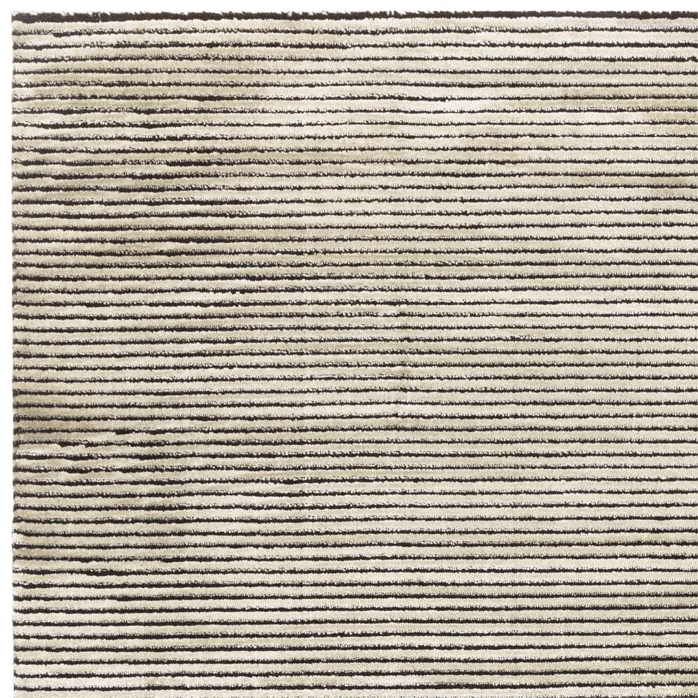 Kuza 160x230cm Plain Stripe Khaki Rug