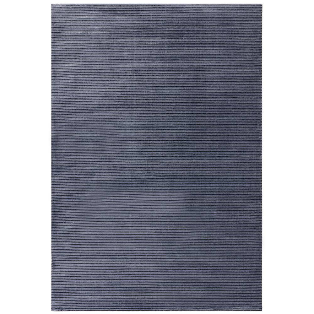 Kuza 120x170cm Plain Stripe Navy Rug