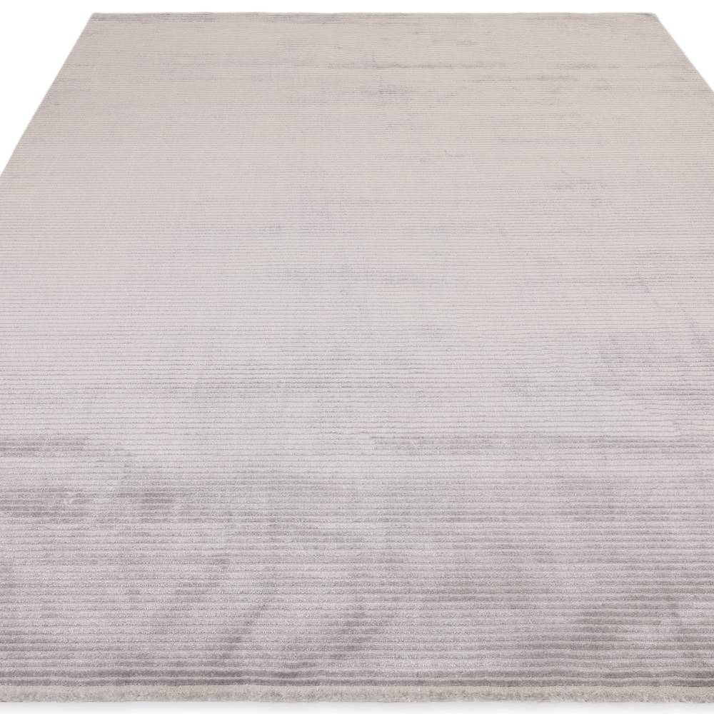 Kuza 120x170cm Plain Stripe Silver Rug
