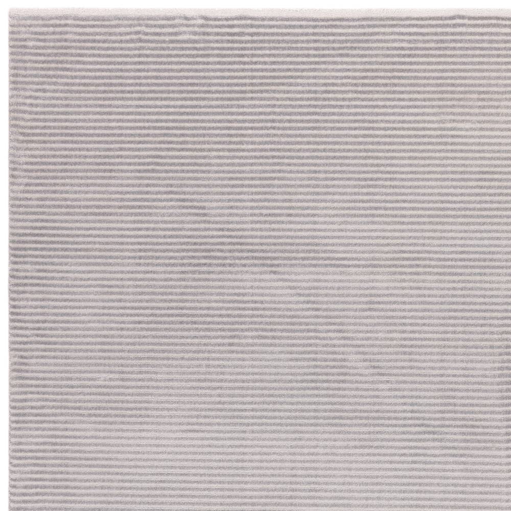 Kuza 120x170cm Plain Stripe Silver Rug
