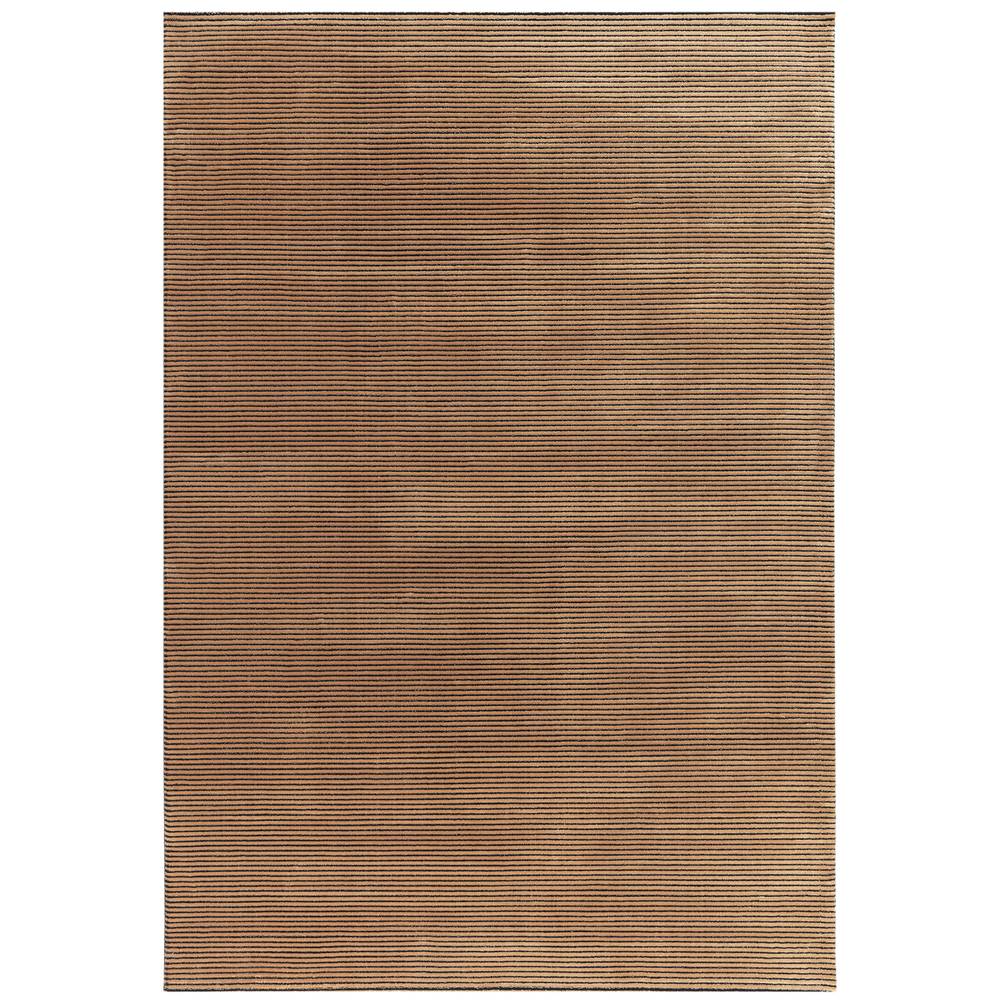 Kuza 200x290cm Plain Stripe Terracotta Rug