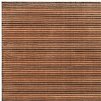 Kuza 200x290cm Plain Stripe Terracotta Rug