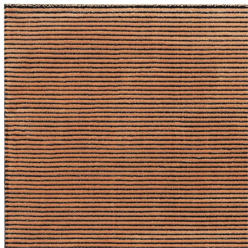 Kuza 080x150cm Plain Stripe Terracotta Rug