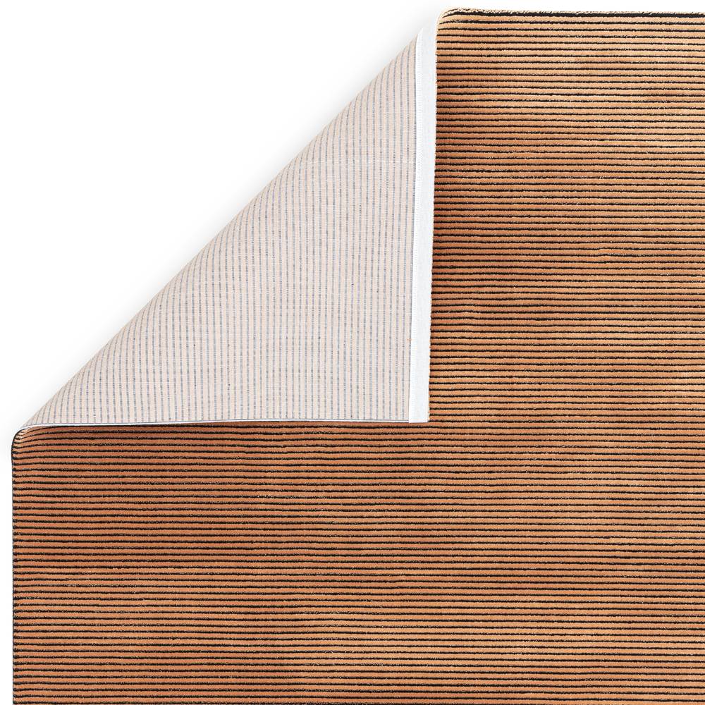 Kuza 200x290cm Plain Stripe Terracotta Rug