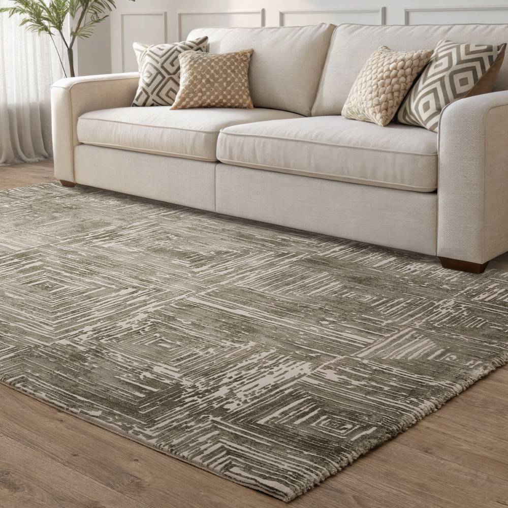 Kuza 080x150cm Portrait Khaki Rug