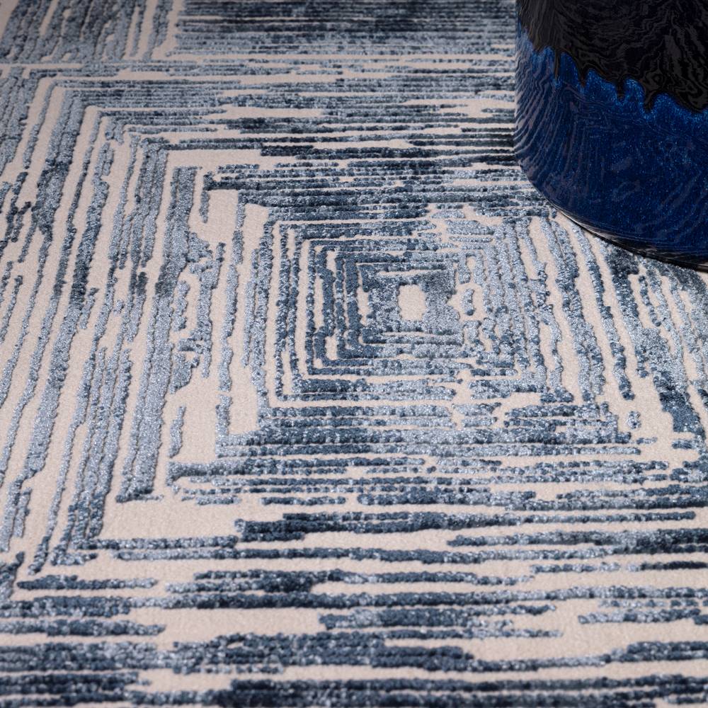 Kuza 200x290cm Portrait Navy Rug