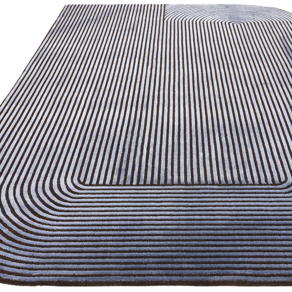 Kuza 160x230cm Shape Black / Navy Rug