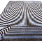 Kuza 200x290cm Shape Black / Navy Rug