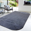 Kuza 160x230cm Shape Black / Navy Rug