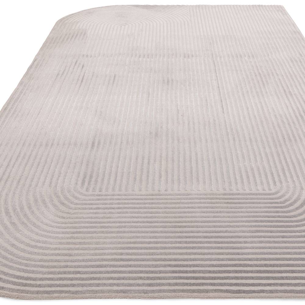 Kuza 160x230cm Shape Silver / Grey Rug