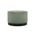 LARA POUFFE SAGE VELVET / MATTE BLACK LARGE
