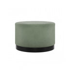 LARA POUFFE SAGE VELVET / MATTE BLACK LARGE