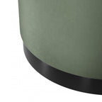 LARA POUFFE SAGE VELVET / MATTE BLACK LARGE