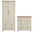 Lisbon 2 Piece Set 2 Door Wardrobe, 2+2 Chest