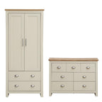 Lisbon 2 Piece Set 2 Door Wardrobe, 3+4 Chest