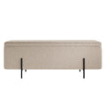 Lola Storage Ottoman Buff Boucle / Matte Black, product view 1