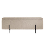 Lola Storage Ottoman Buff Boucle / Matte Black, product view 1