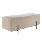 Lola Storage Ottoman Buff Boucle / Matte Black, product view 2