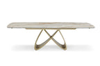 Ludovica Extending Dining Table Italian Grey Sunset Vein Cloud