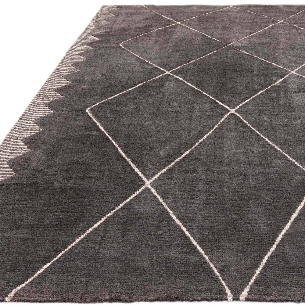 Mason 200x290cm Diamond Black Rug