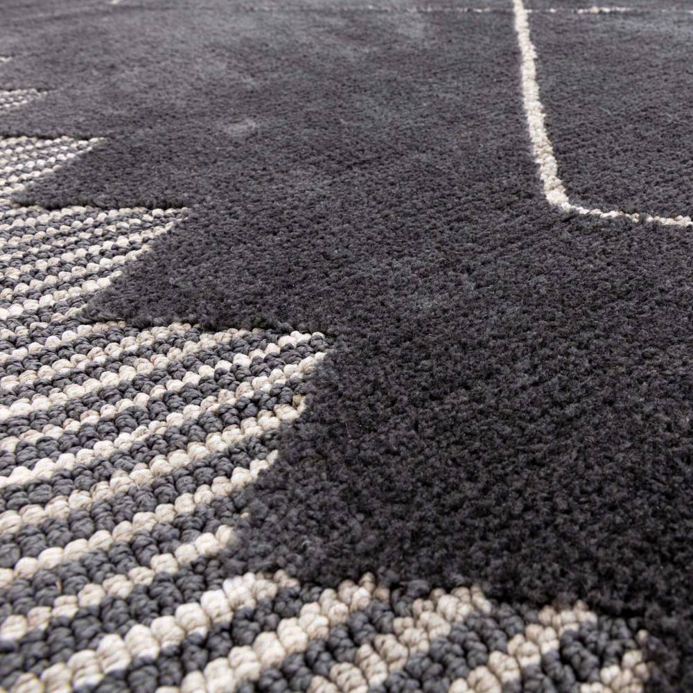 Mason 200x290cm Diamond Black Rug