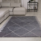 Mason 200x290cm Diamond Black Rug